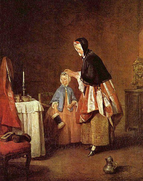 Jean Simeon Chardin Die Morgentoilette oil painting picture